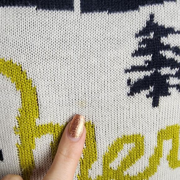 Tipsy Elves "Yellow Snow" Ugly Christmas Knit Sweater | Men's Medium - Picture 10 of 10